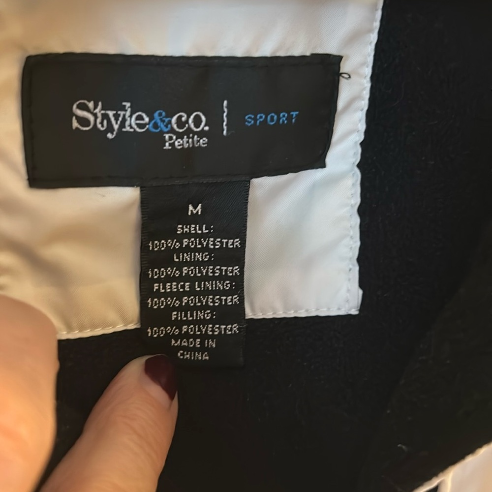 Style & Co. Sport Petite Women’s Medium Cold Weather Jacket with Hood 🍁 ❄️ - Picture 7 of 14